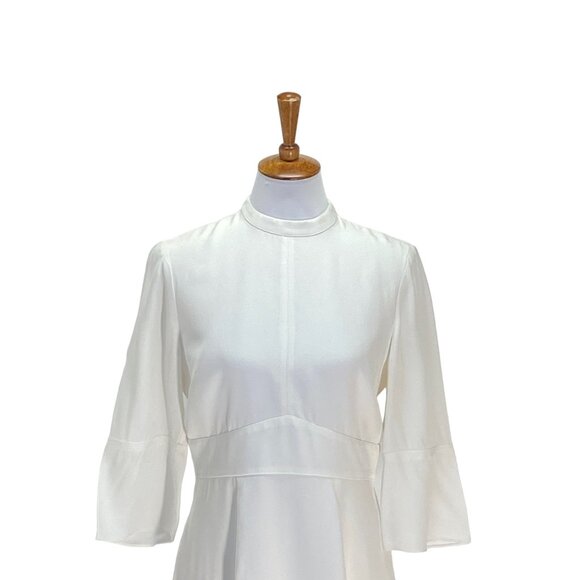 Reiss Midi Dress White Size 6 Minimalist - Picture 7 of 16